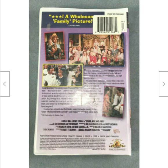 New Clamshell Yours Mine &Ours VHS Video Tape MGM Lucille Ball Henry Fonda 1968 - Picture 2 of 6